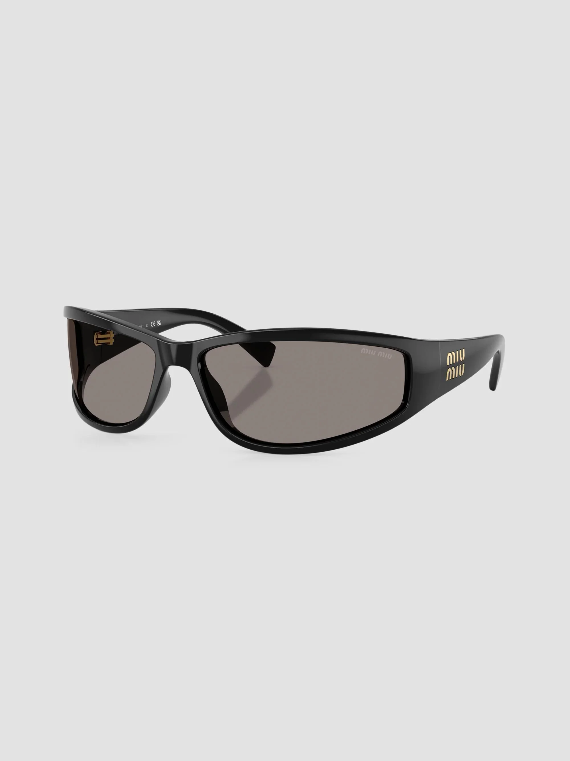 Women's 69MM Wraparound Sunglasses - Black - 1