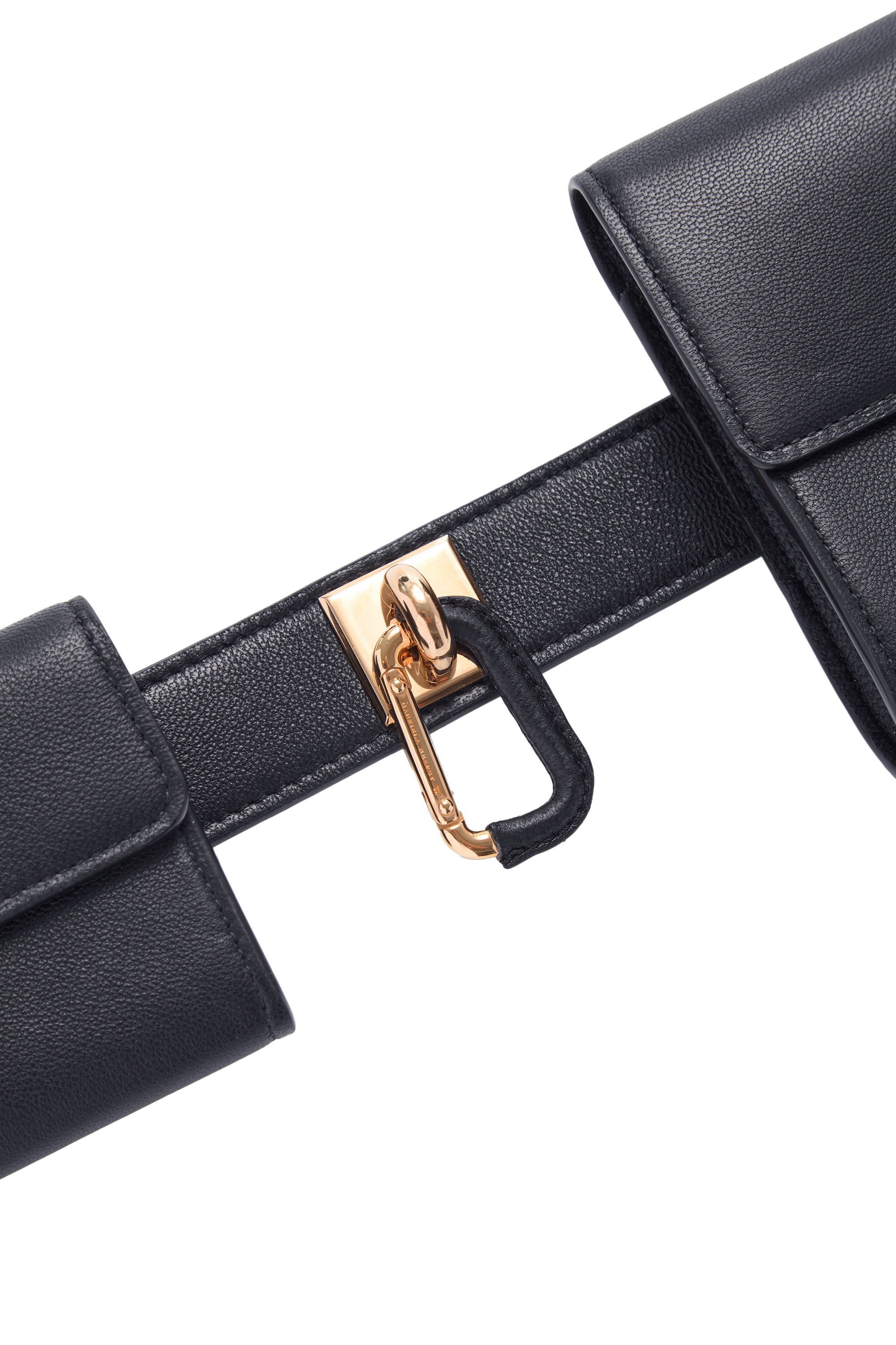 Tool Belt in Navy Nappa Leather - 3