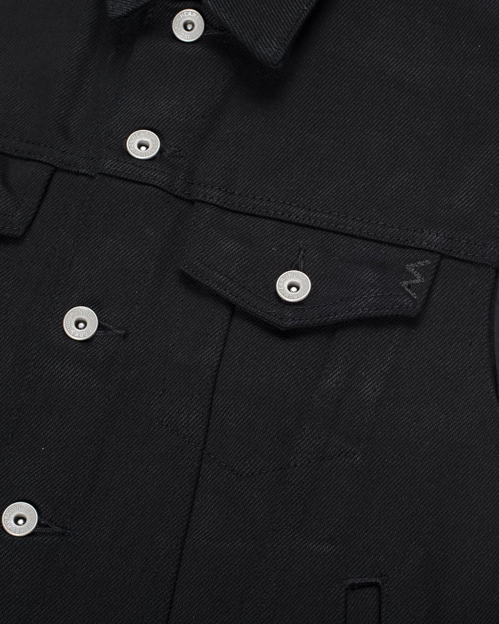 IH-9526V 21oz Non-Fade Denim Type III Vest - Superblack - 5