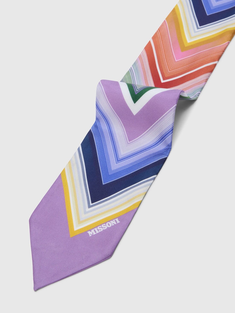 Missoni Silk neck scarf with macro zigzag print outlook