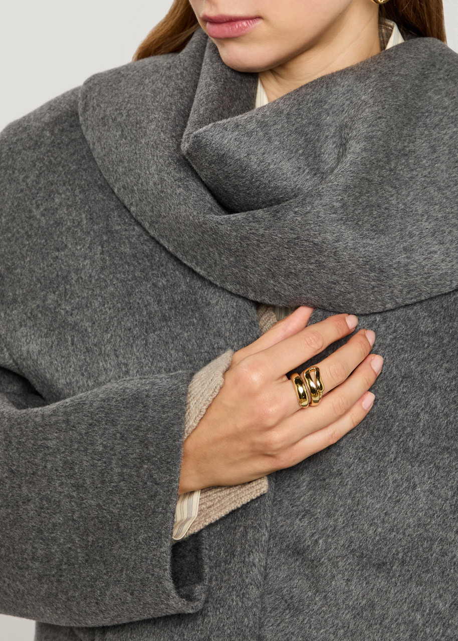 Rohe Scarf-effect Wool and Cashmere-blend Coat - 5