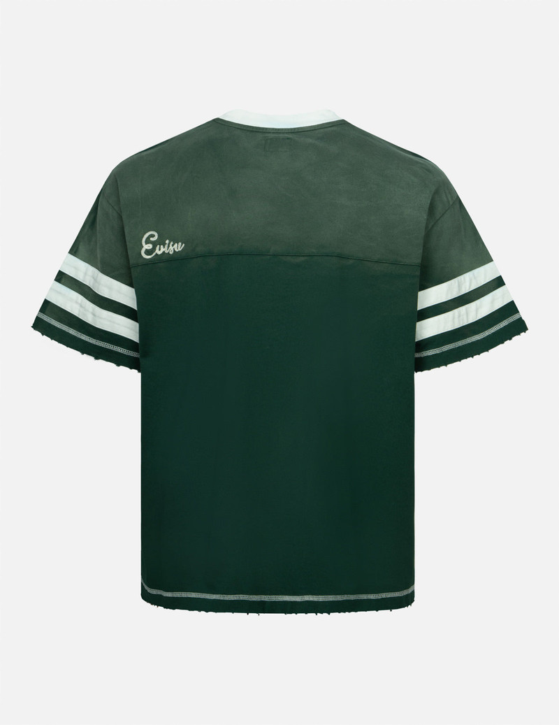EVISU LOGO EMBROIDERY PANELING BOXY T-SHIRT outlook