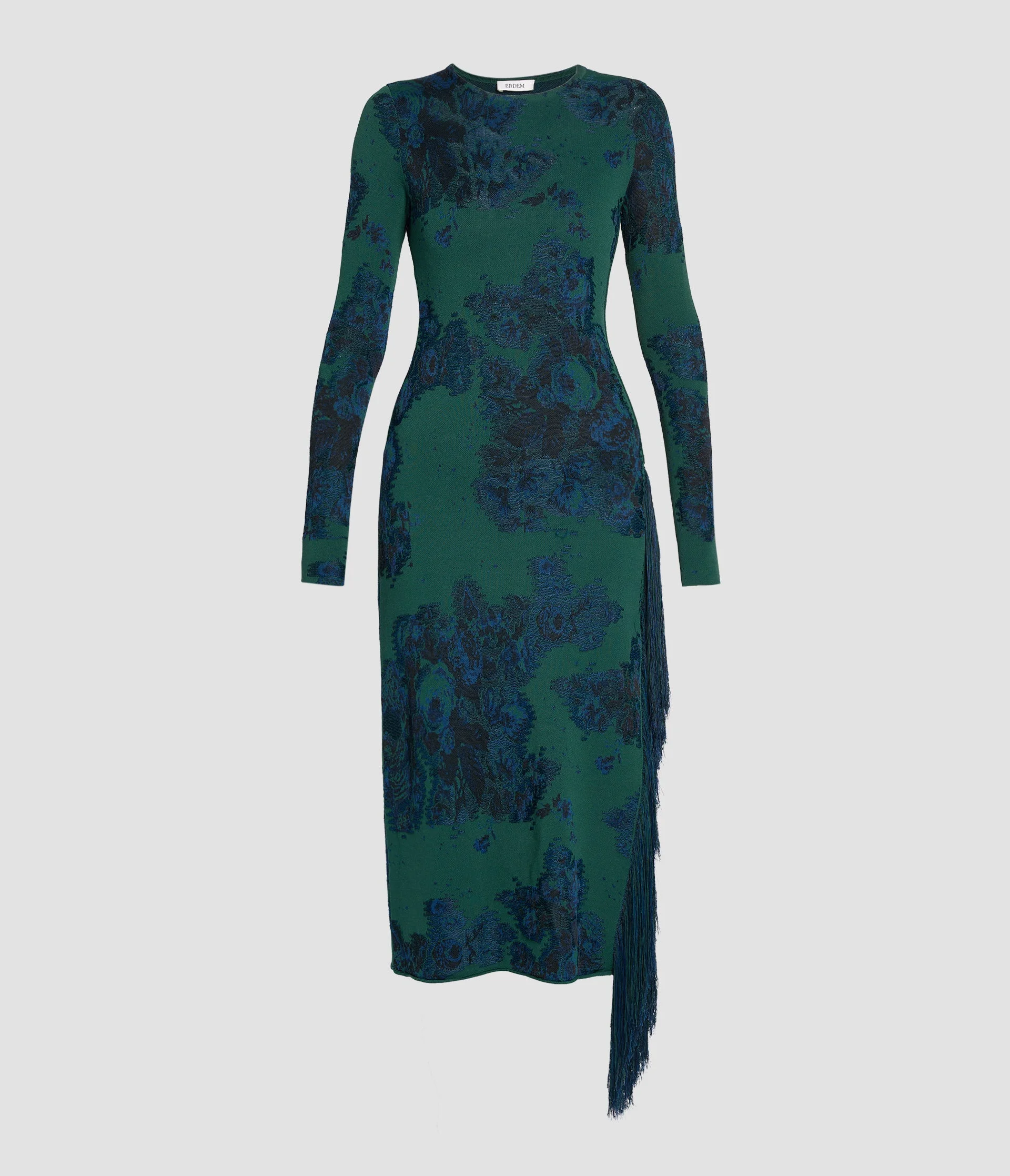 KNIT JACQUARD MIDI DRESS - 1