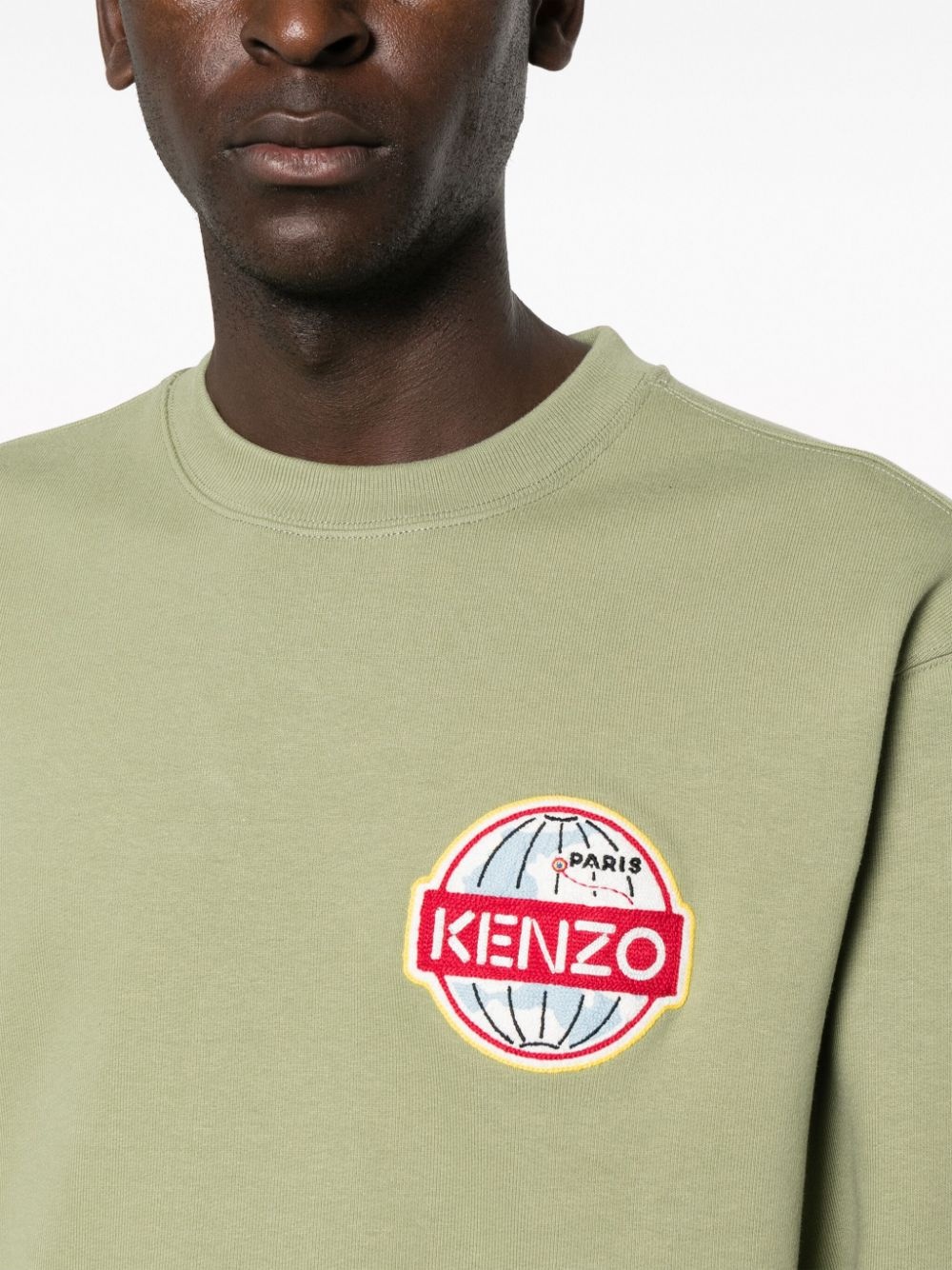 logo-embroidered long-sleeve sweatshirt - 5