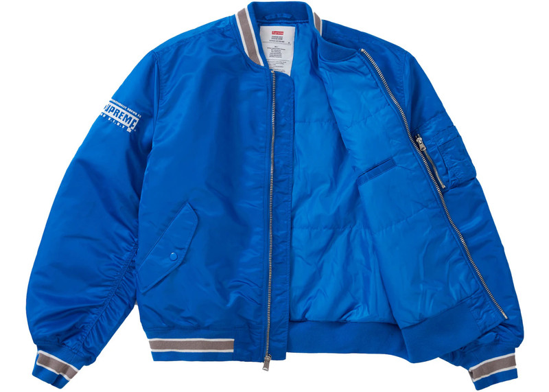 Supreme Second To None MA-1 Jacket Blue - 1