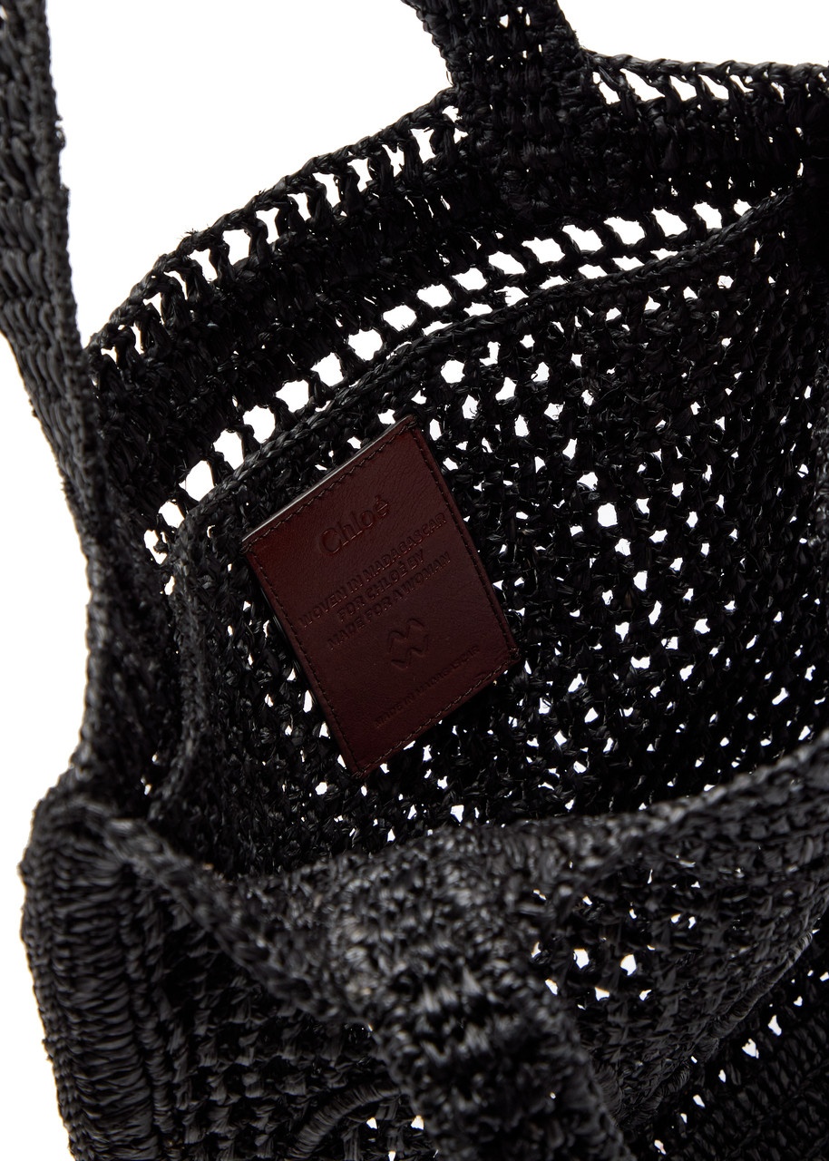 Chloe Summer Banana Logo Raffia Tote - 4