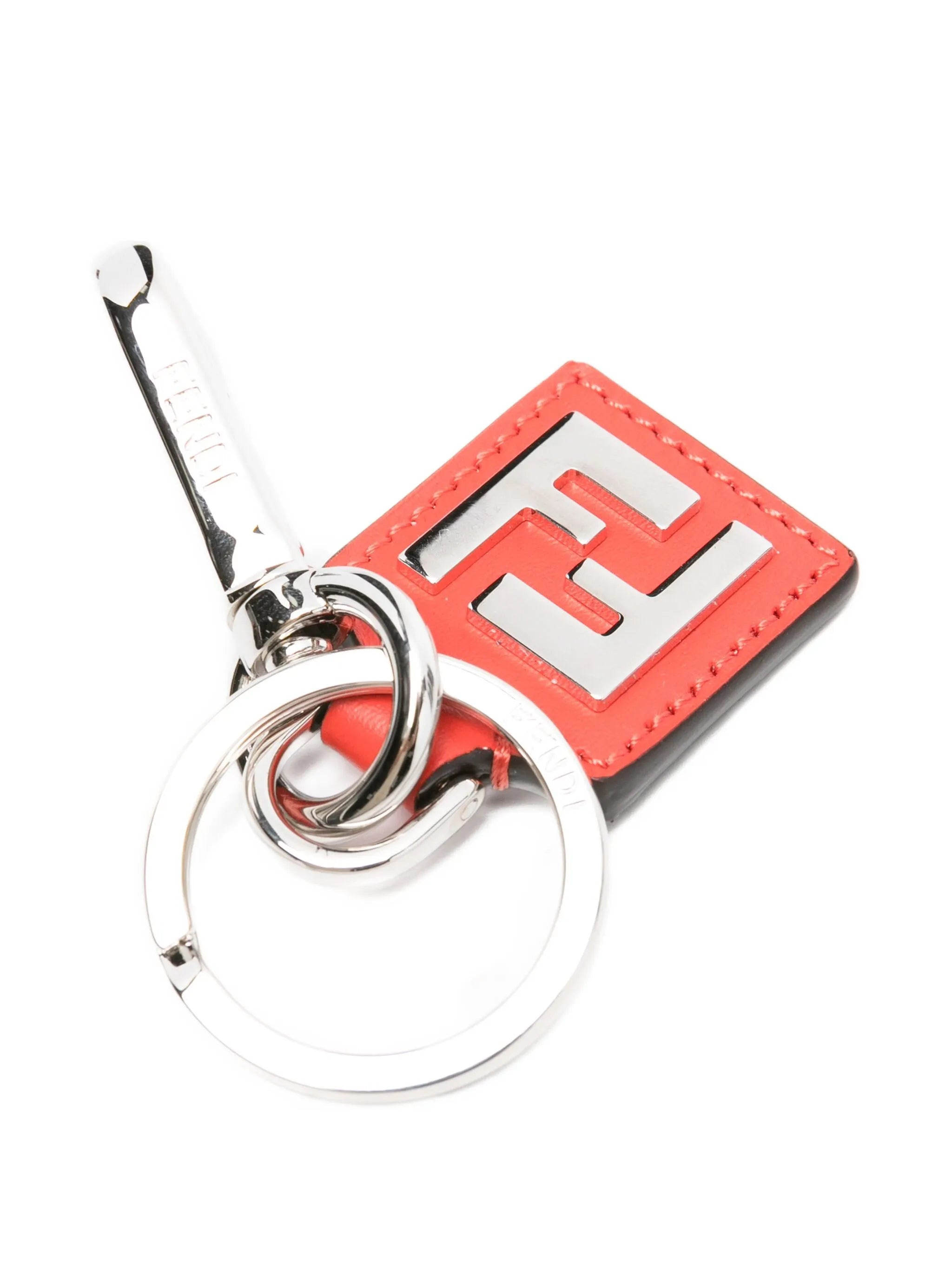 Fendi FF Squared Leather Keyring - 2