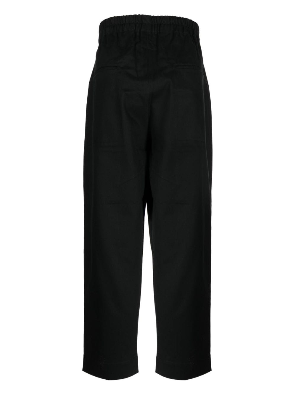 elastic-waist cotton trousers - 2