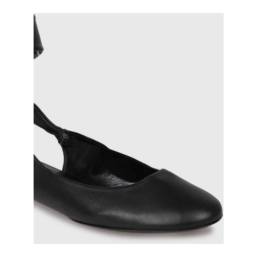 GRAINED CALF LEATHER BALLERINA SHOES - 3