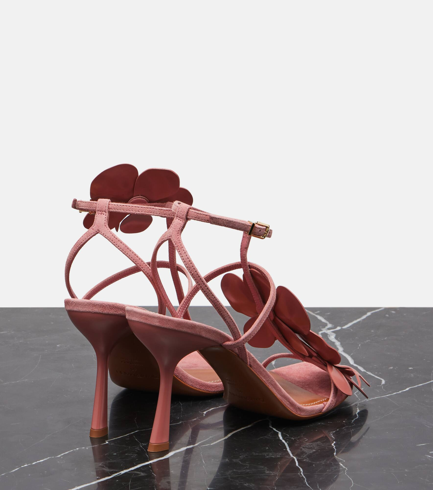 Orchid 85 floral-appliqué suede sandals - 2