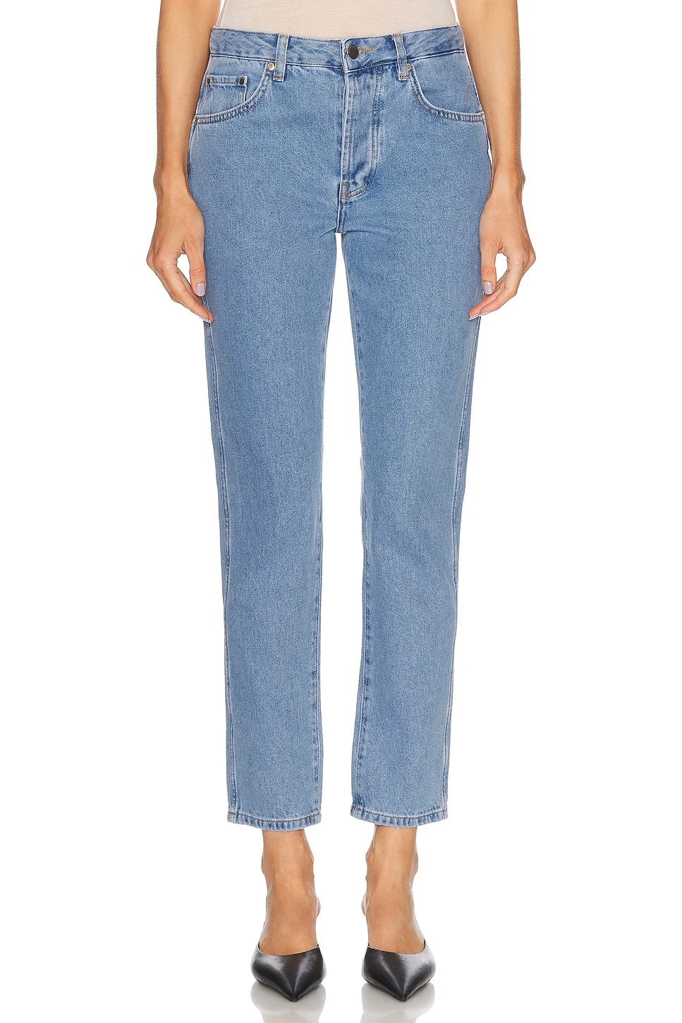 Slim Leg Jeans in Light Wash - 1