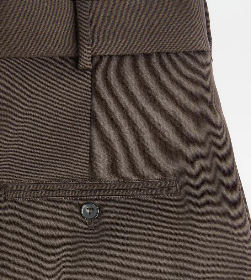 CARROT PANTS IN WOOL - BROWN 8