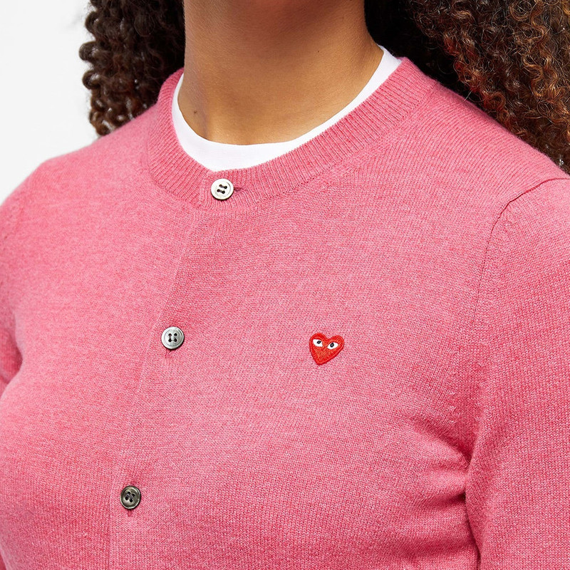 Comme des Garçons PLAY Comme de Garcons Play Women's Small Heart Button Front Cardi outlook