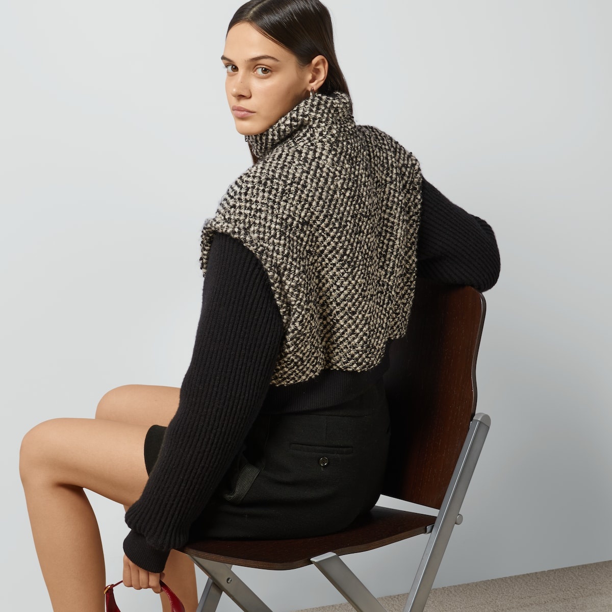 Bouclé wool jacket with Interlocking G - 6