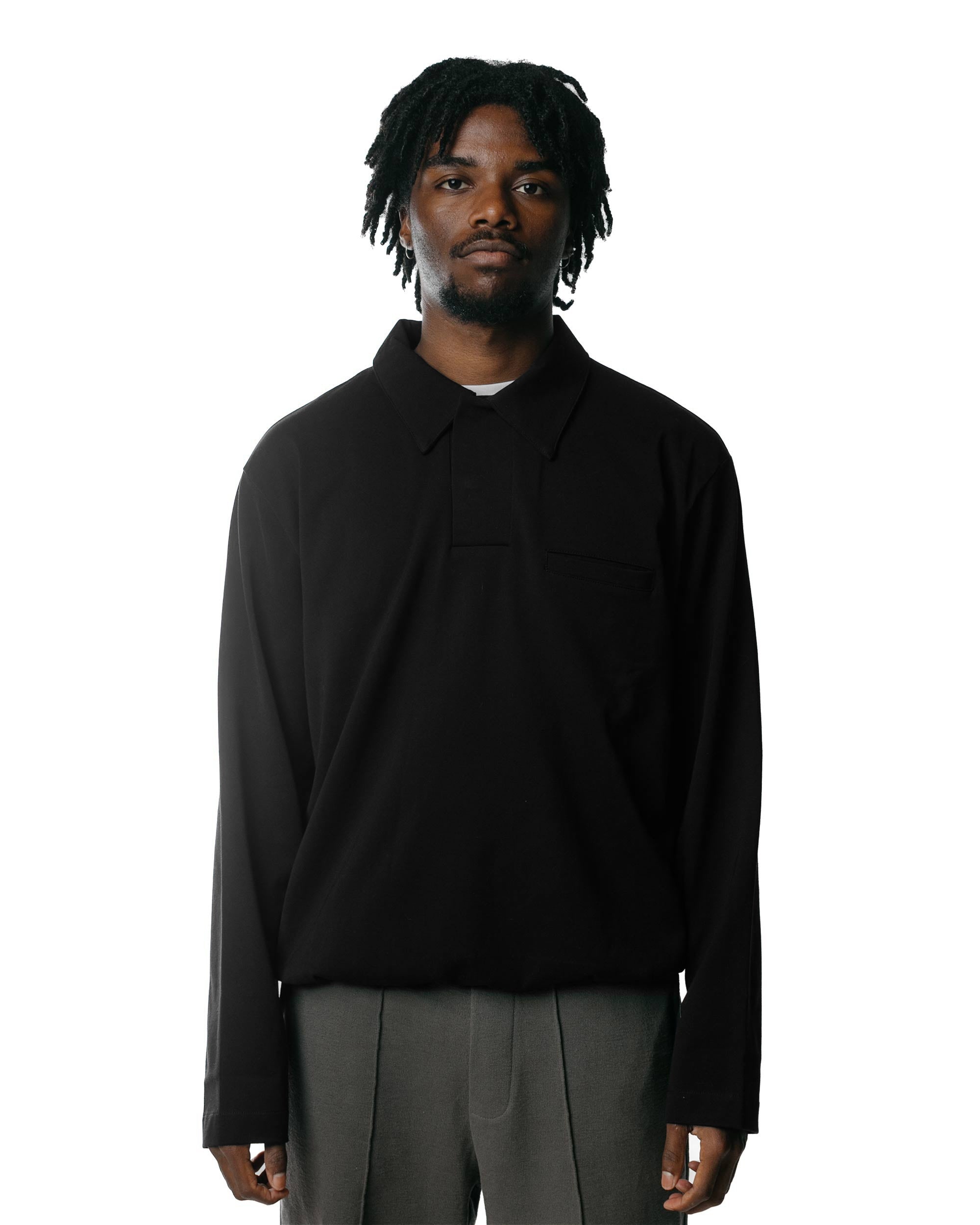L/S Richmond Polo Black - 2