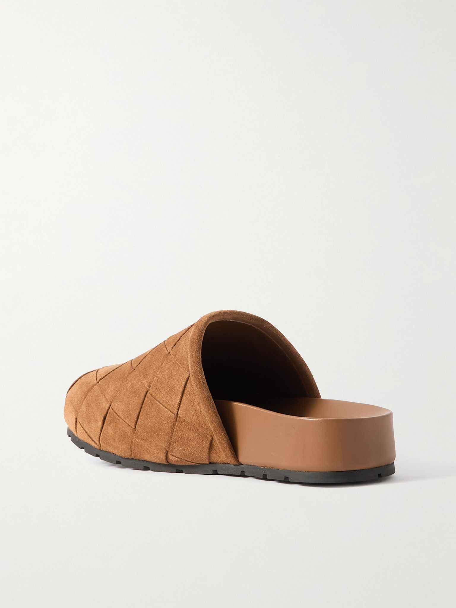 Reggie intrecciato suede slippers Camel - 3