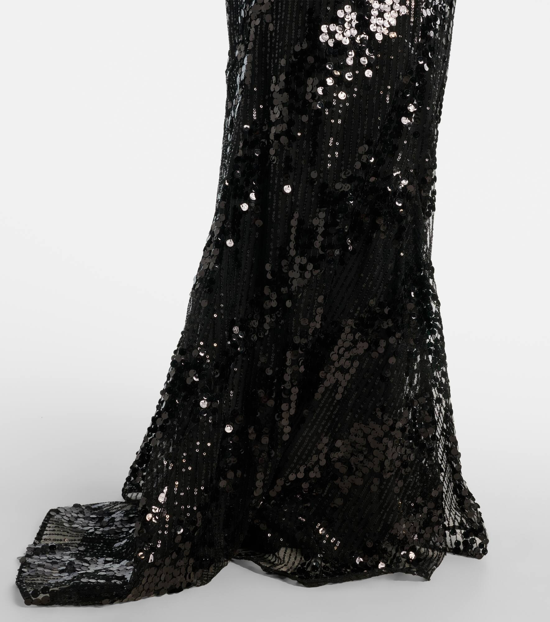 Sequined halterneck silk-blend gown - 6