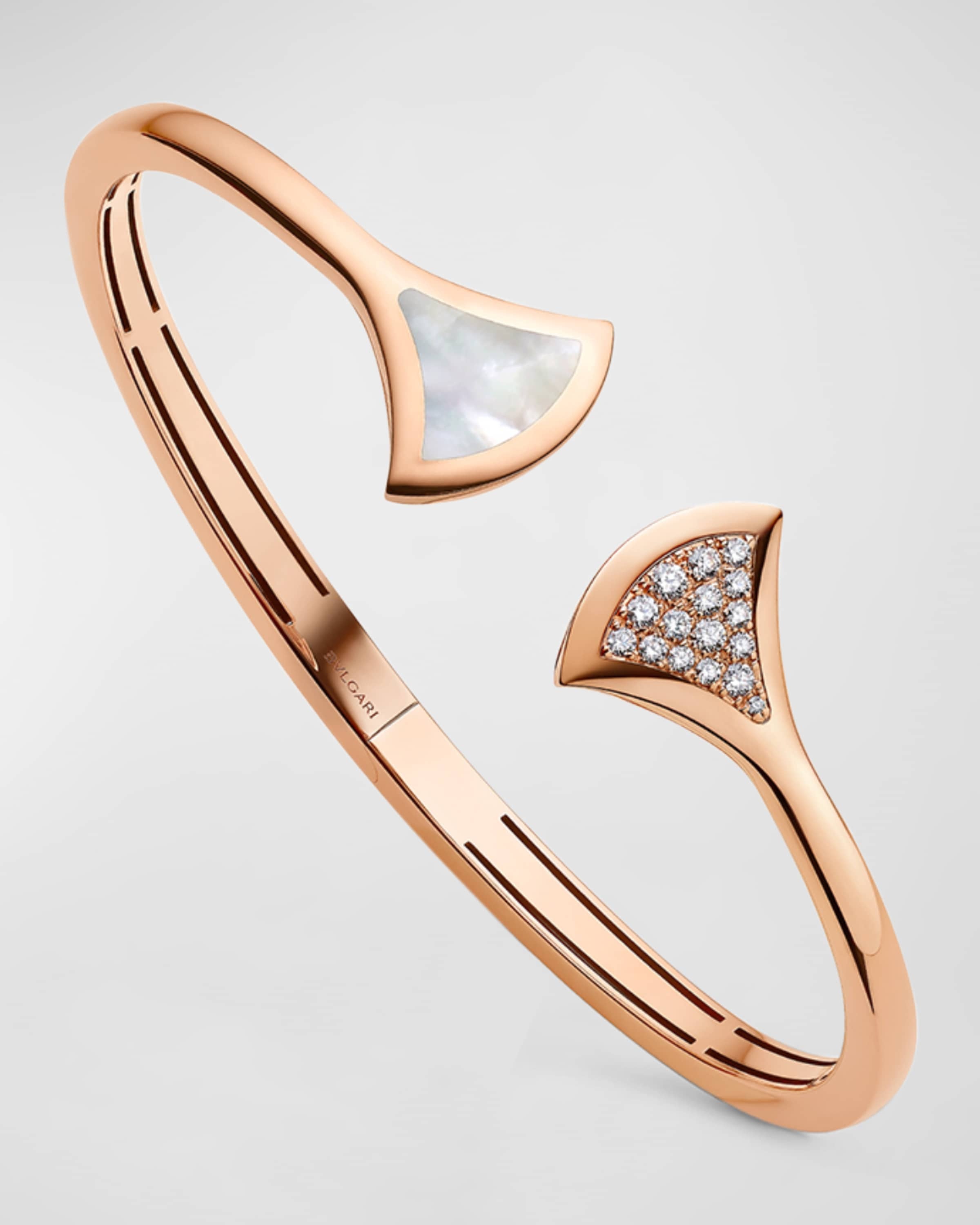 Divas' Dream 18K Rose Gold Bracelet with Mother-of-Pearl and Diamonds - 1