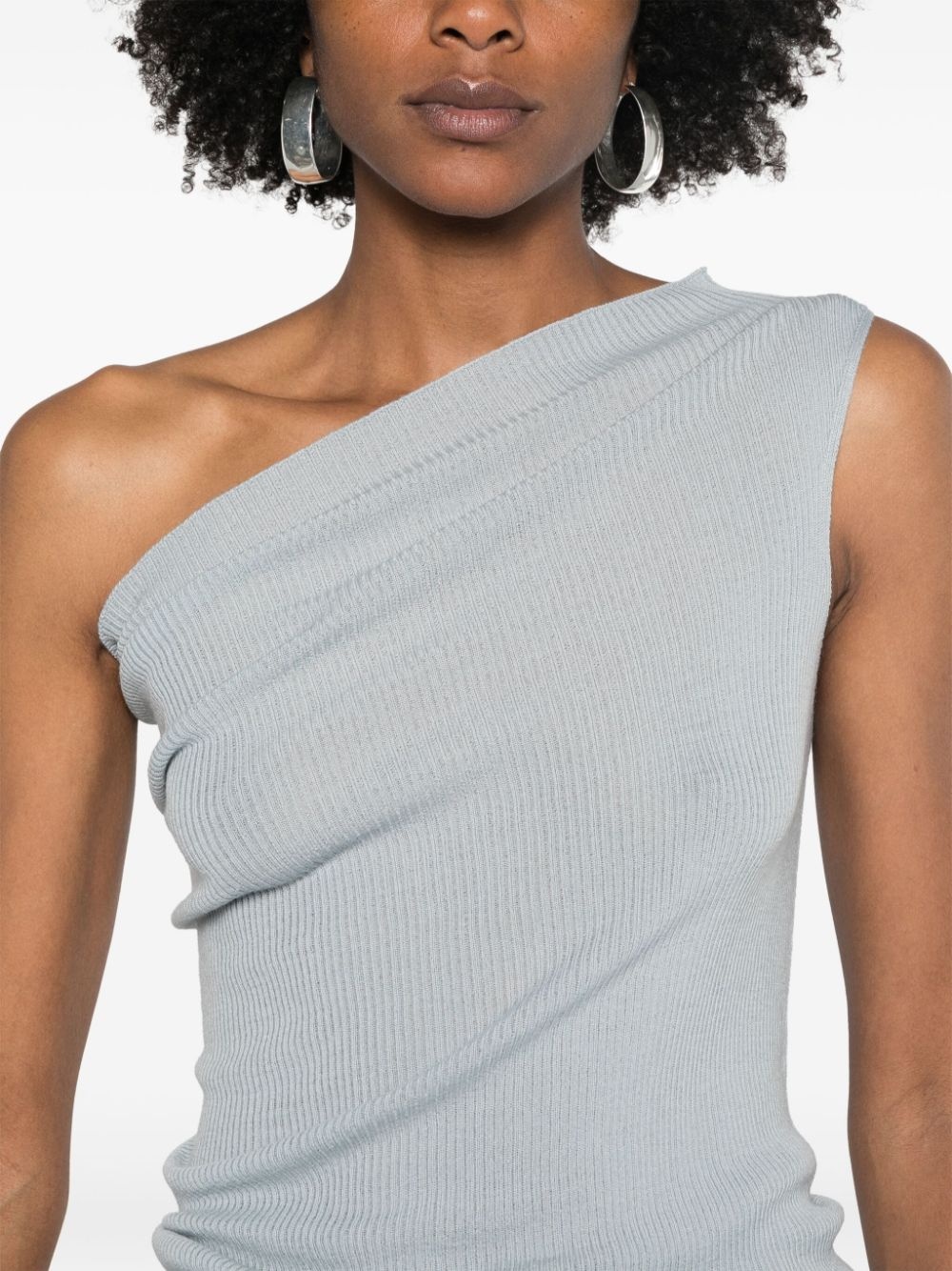 Athena one-shoulder knitted top - 5