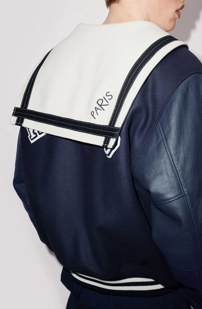 'Sailor Varsity' wool and leather jacket 5