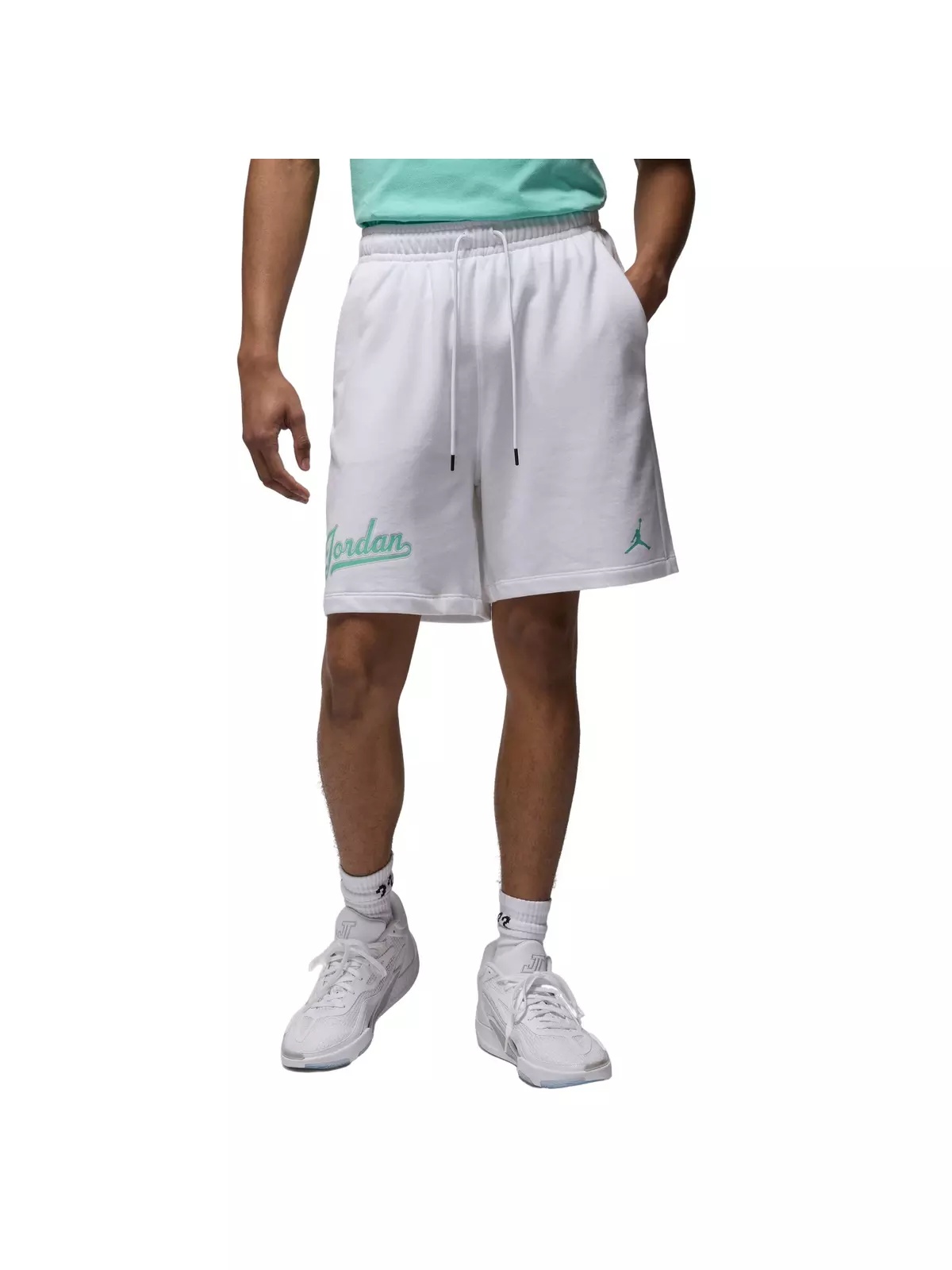 Men's Flight MVP Fleece Shorts -White - 3