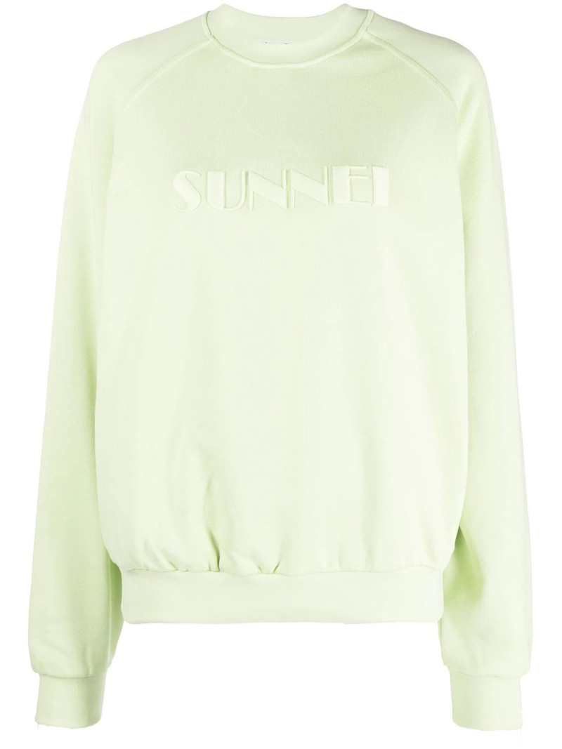 embroidered-logo detail sweatshirt 1