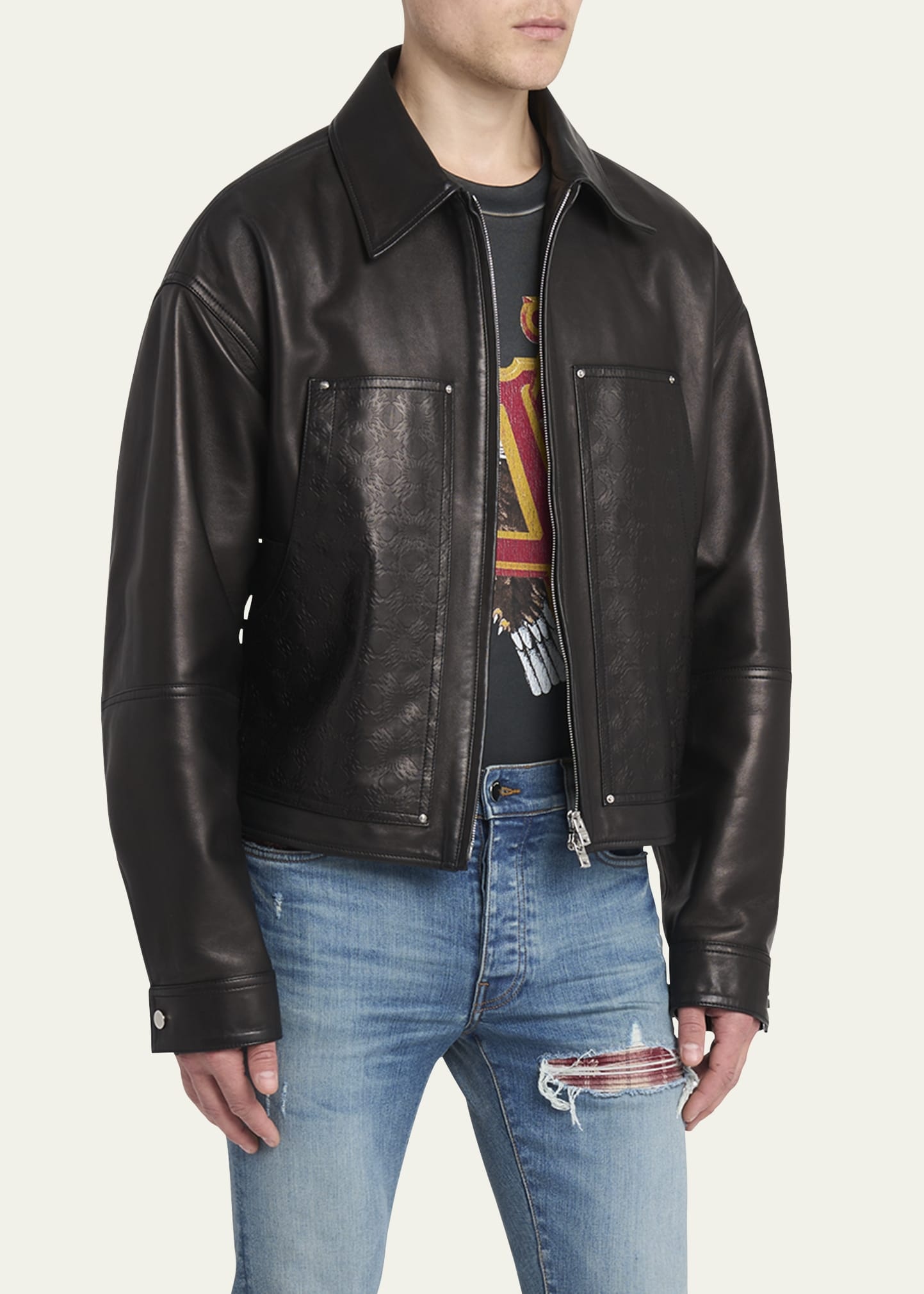 Men's MA Quad Leather Work Jacket - 4