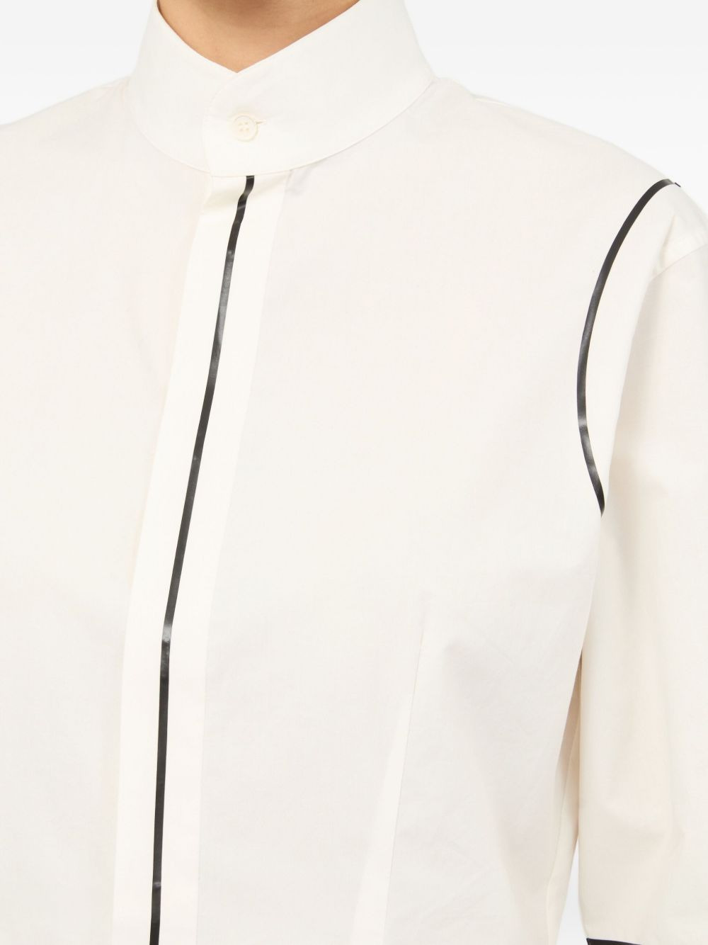 panelled shirt - 7