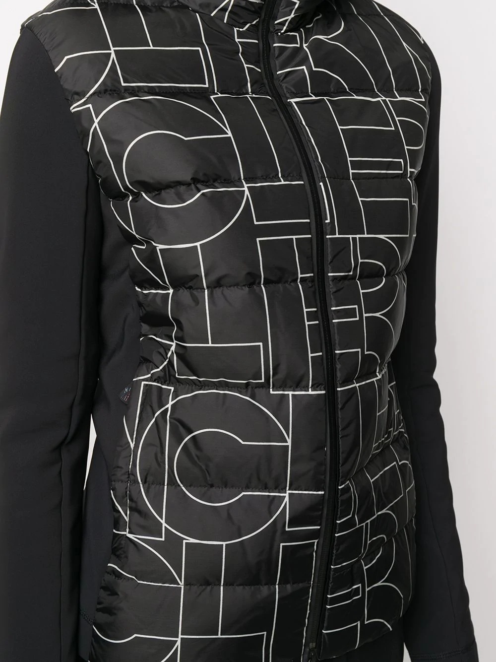 logo-print down jacket - 5