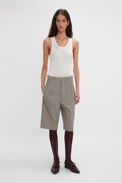 Victoria Beckham Waistband Detailed Tailored Short In Multi outlook