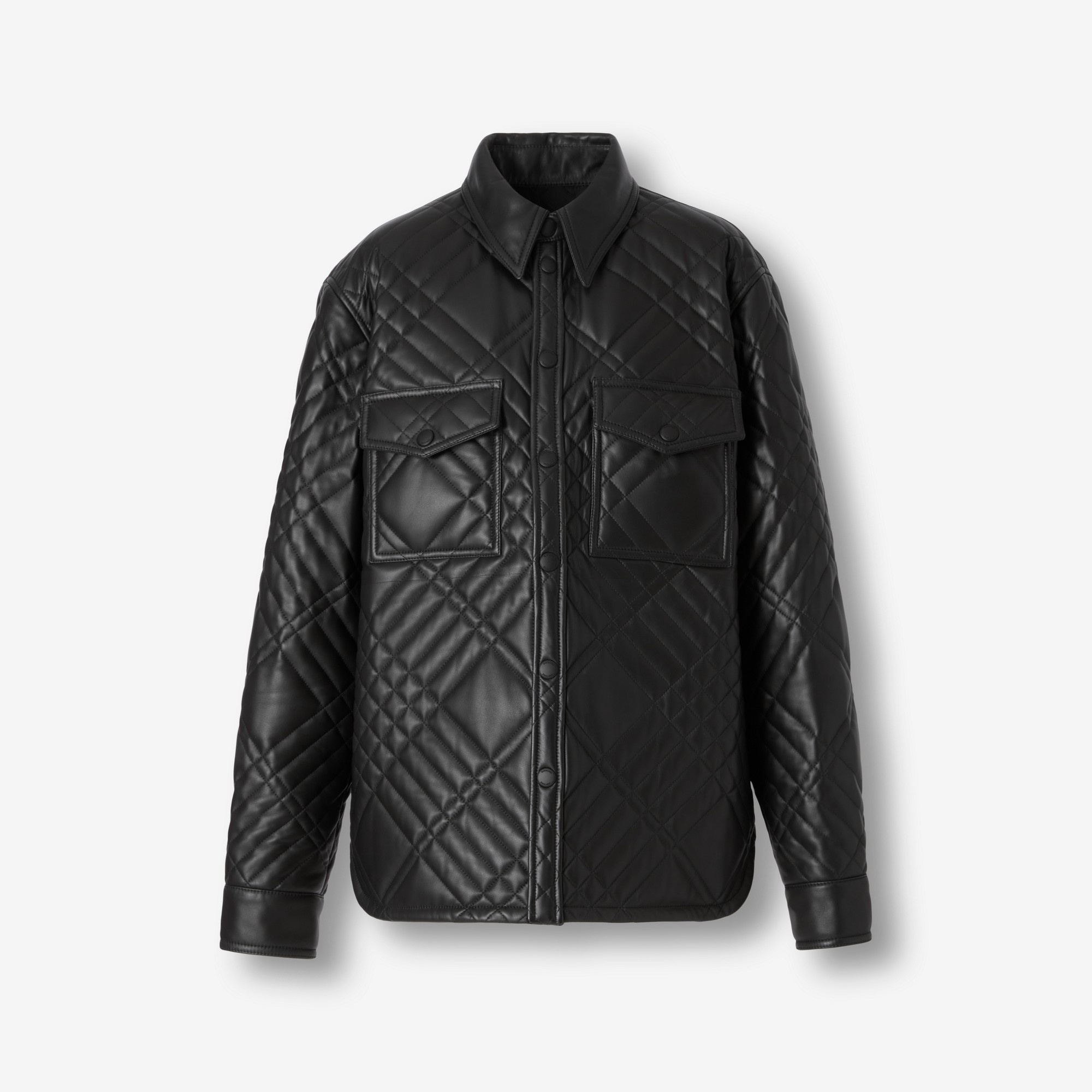 Quilted Leather Overshirt - 1