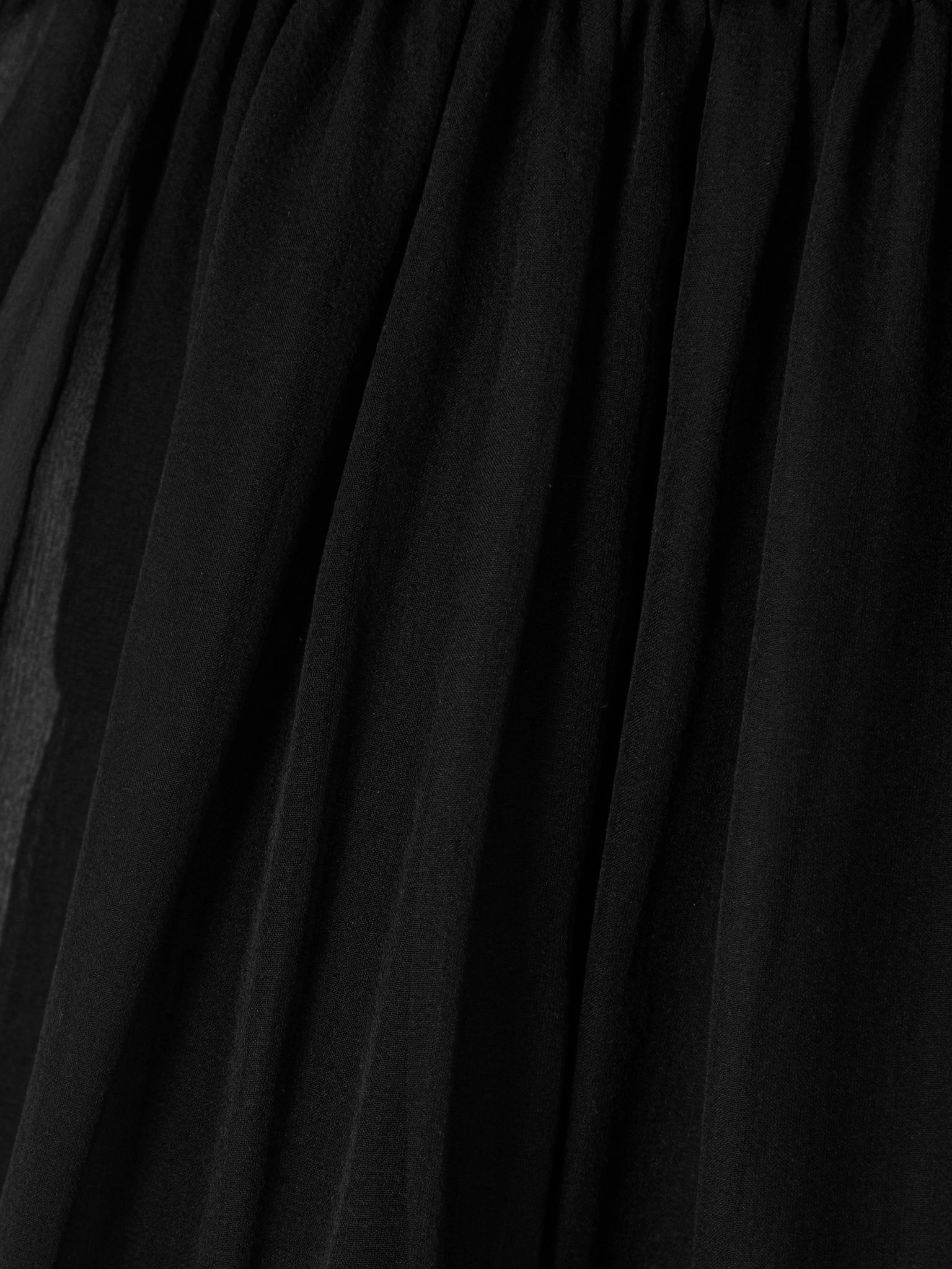 Tie-neck silk-chiffon blouse Black - 4