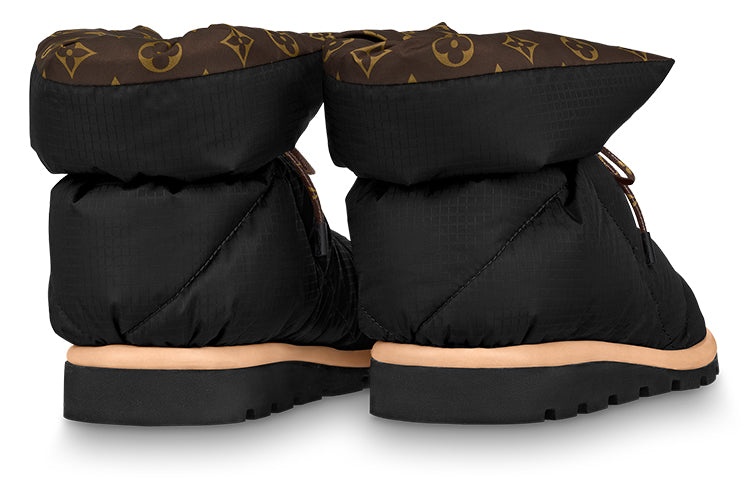 (WMNS) LOUIS VUITTON Pillow Comfort Ankle Boots 'Black with Brown' 1A8T3B - 4