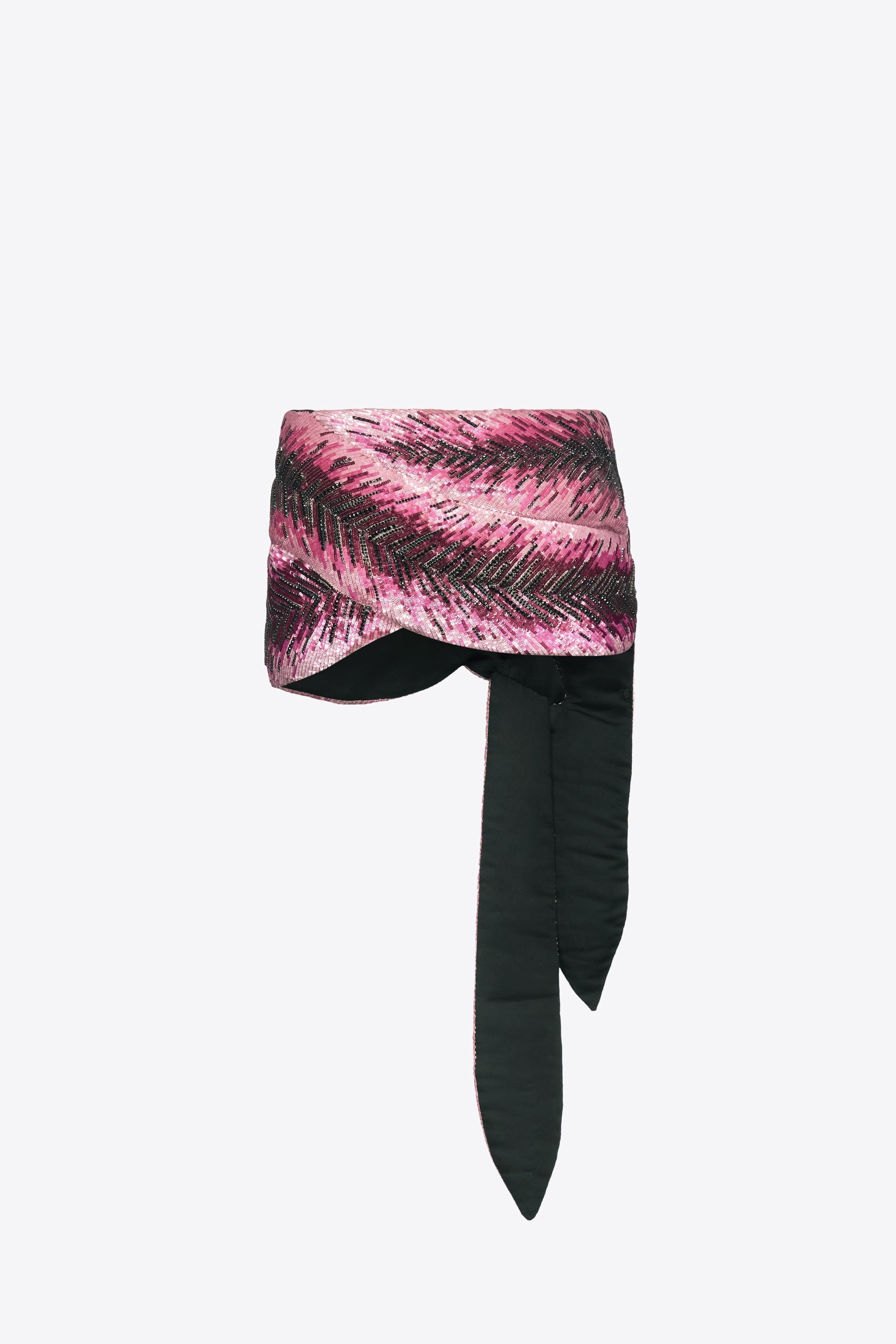EMBROIDERED CRYSTAL PAILLETTE FOX MINI SKIRT - 2