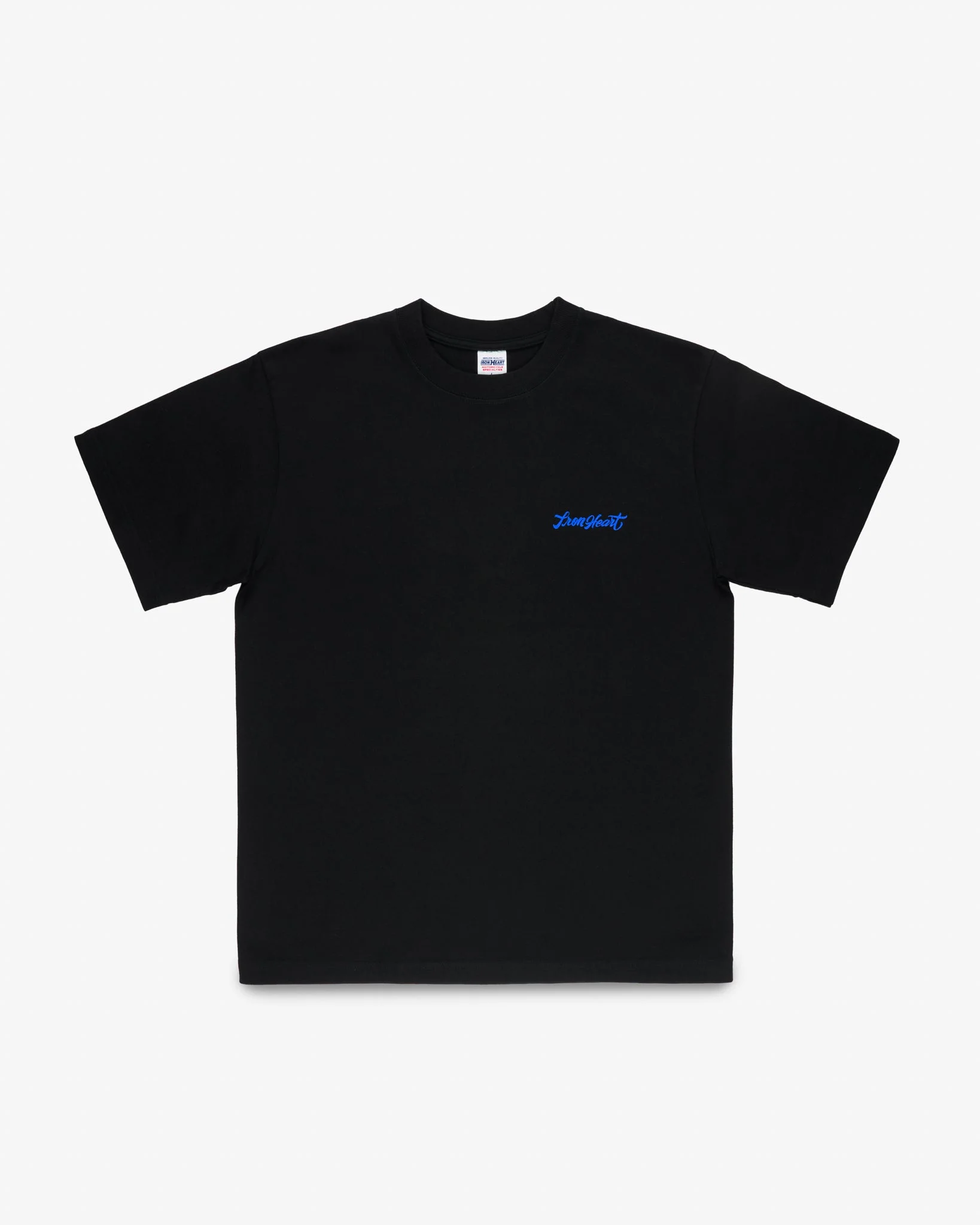 IHT-888-BLK 7.5OZ PRINTED LOOPWHEEL CREW NECK T-SHIRT - BLACK - 1