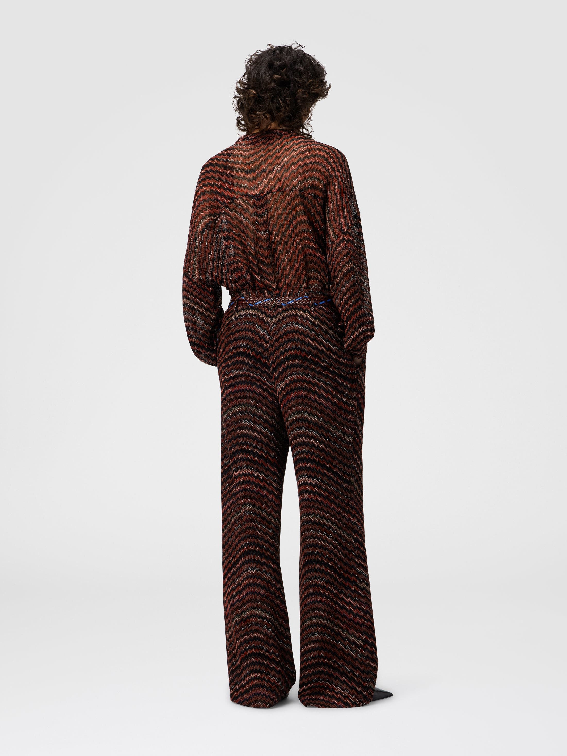 Missoni Mid-rise Tailored Pants With Zigzag Pattern in Black & Brown at Nordstrom - 3