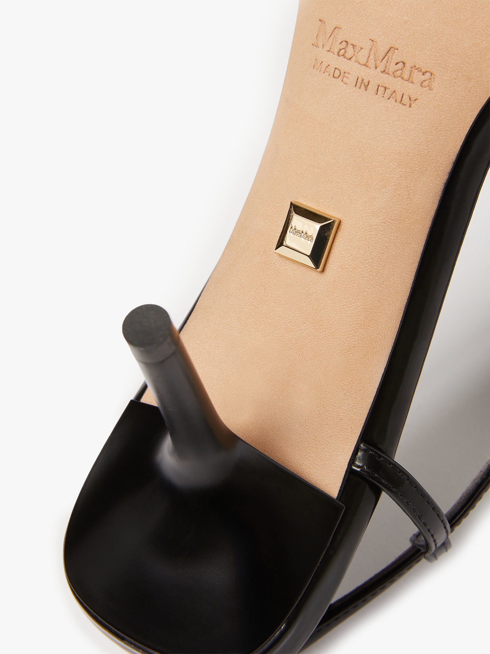 MMSLING Leather slingback court shoes - 5