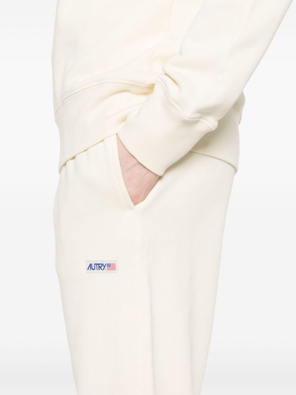 logo-tag cotton track pants - 5