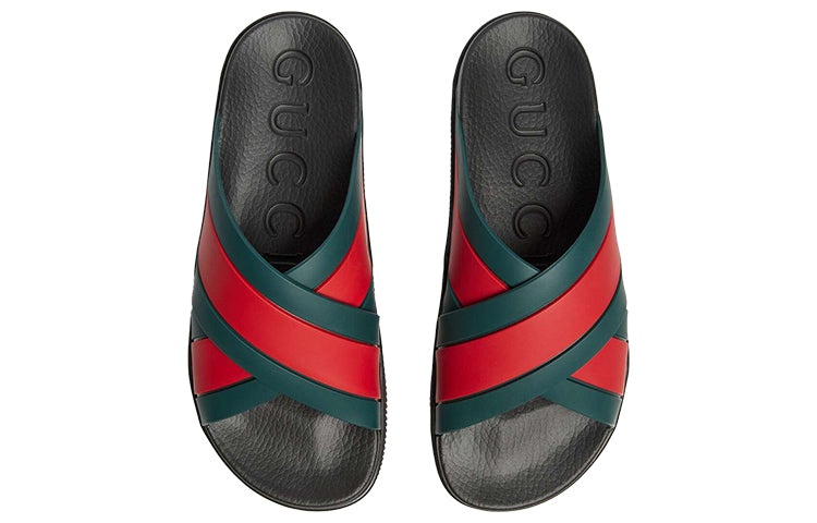 Gucci Rubber Slide 'Green Red' 630326-J8700-8460 - 4