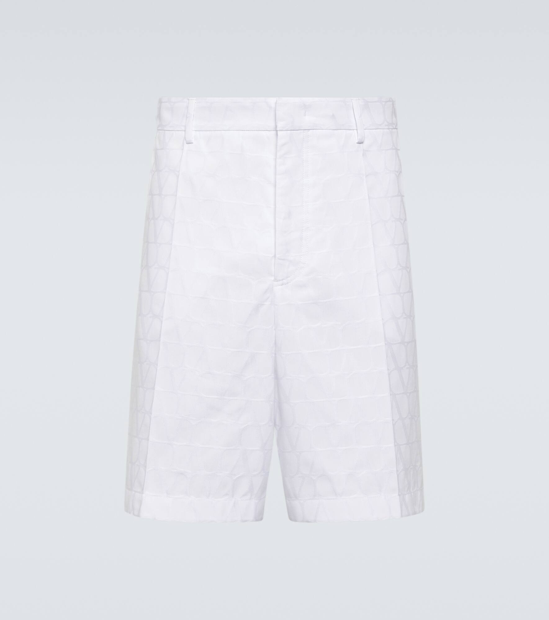 Jacquard cotton poplin shorts - 1