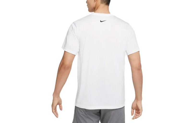 Nike Nike Dri-Fit Alphabet Printing Round Neck Pullover Short Sleeve White DR7576-100 outlook