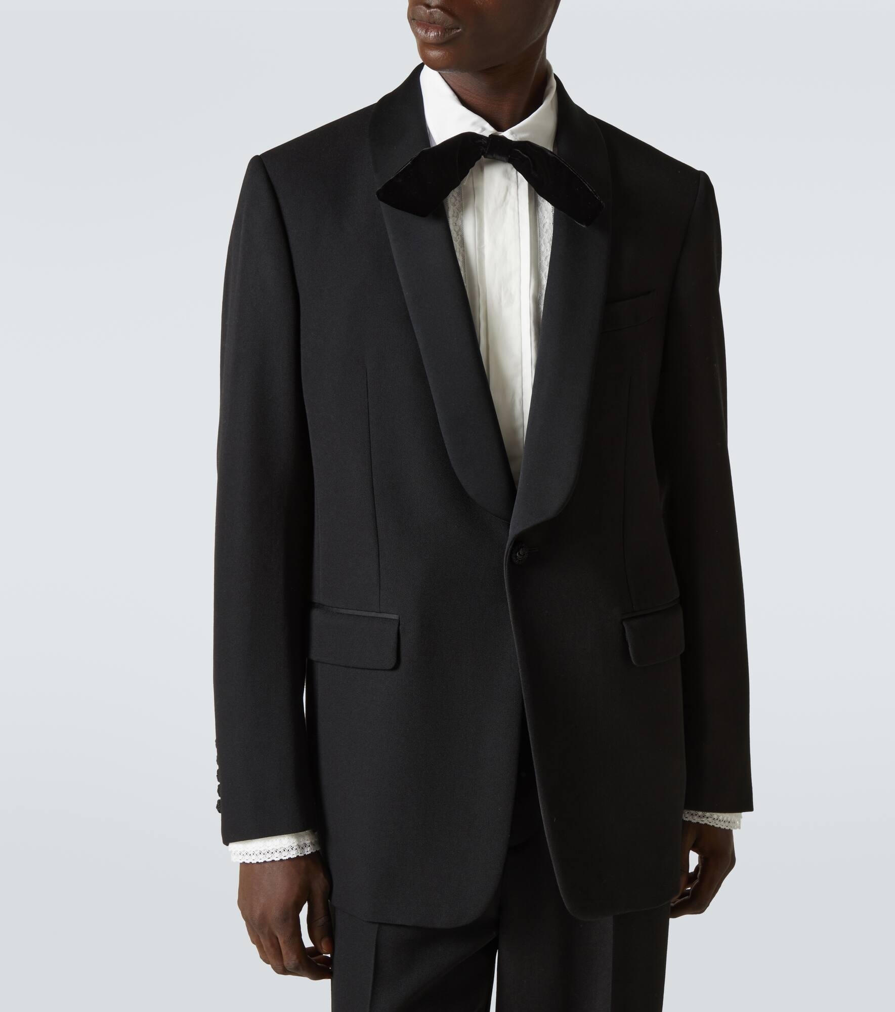 Virgin wool tuxedo jacket - 3
