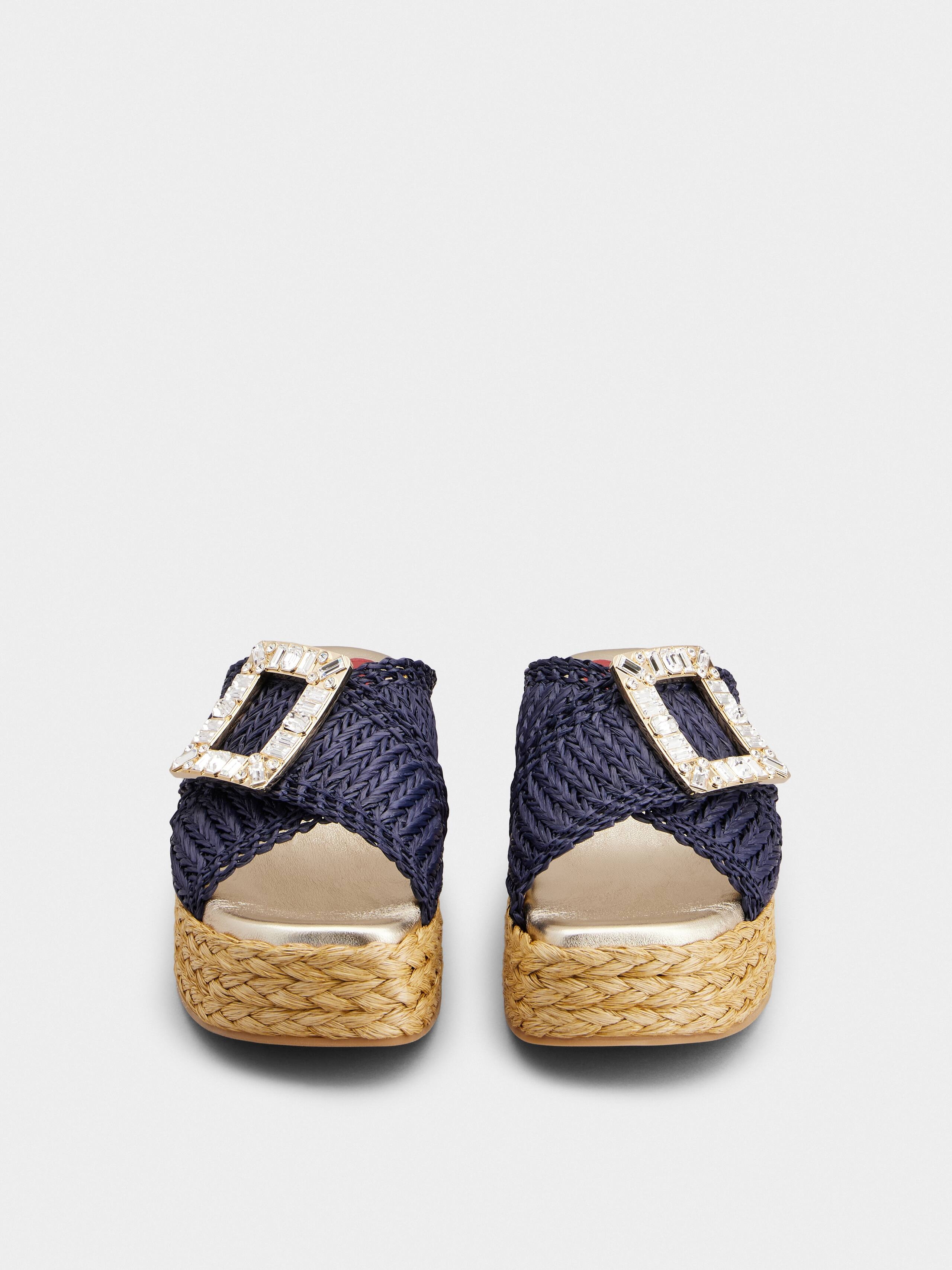 Wedge Mules in raffia - 6