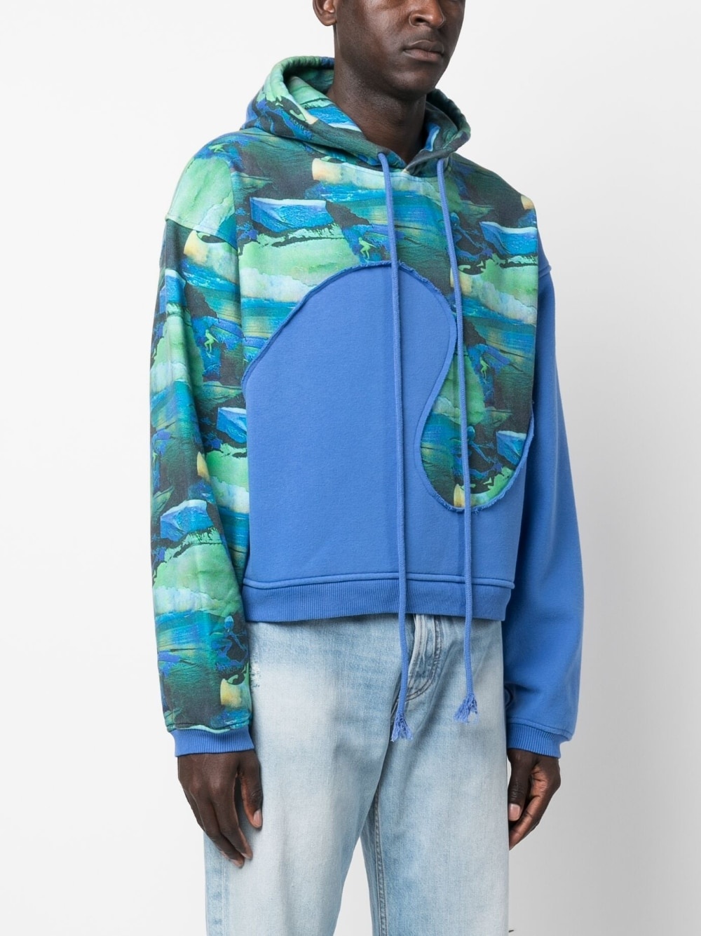 abstract-print long-sleeved hoodie - 4