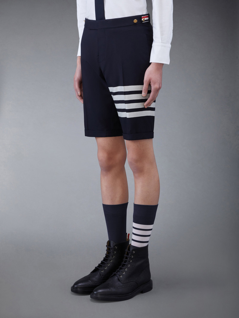 Thom Browne PLAIN WEAVE 4-BAR LOW RISE SHORTS outlook