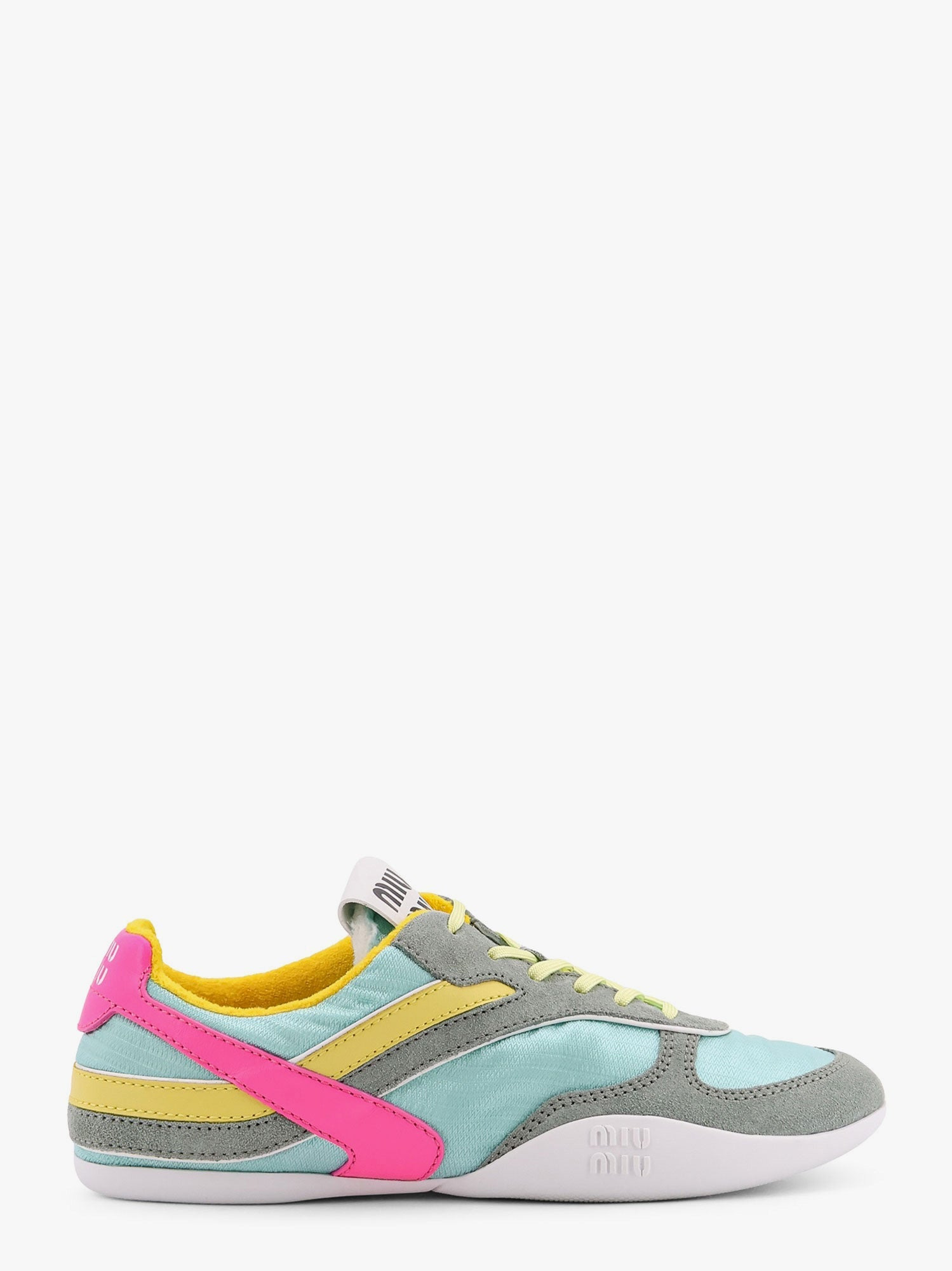 Miu Miu Women Gymnasium Low-Top Technical Fabric And Suede Sneackers - 1