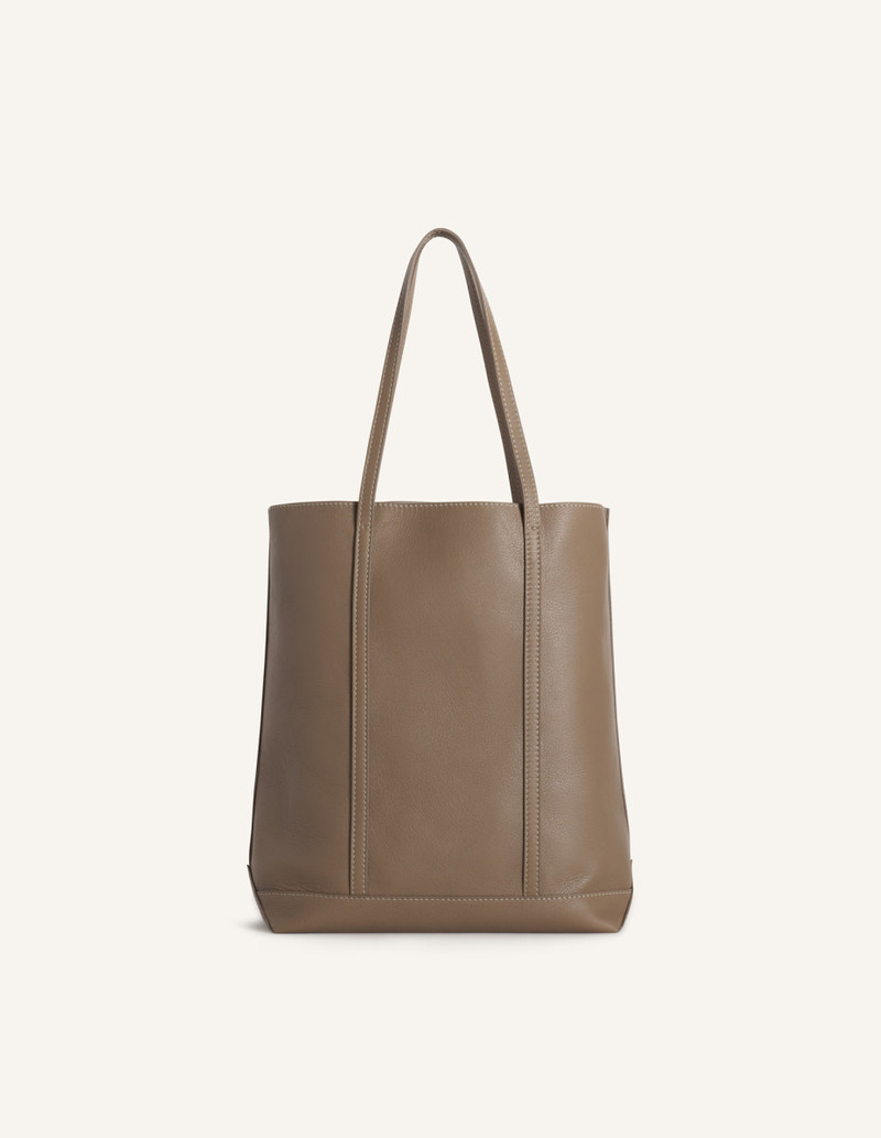 MAISON KITSUNE PARIS LEATHER TOTE 5