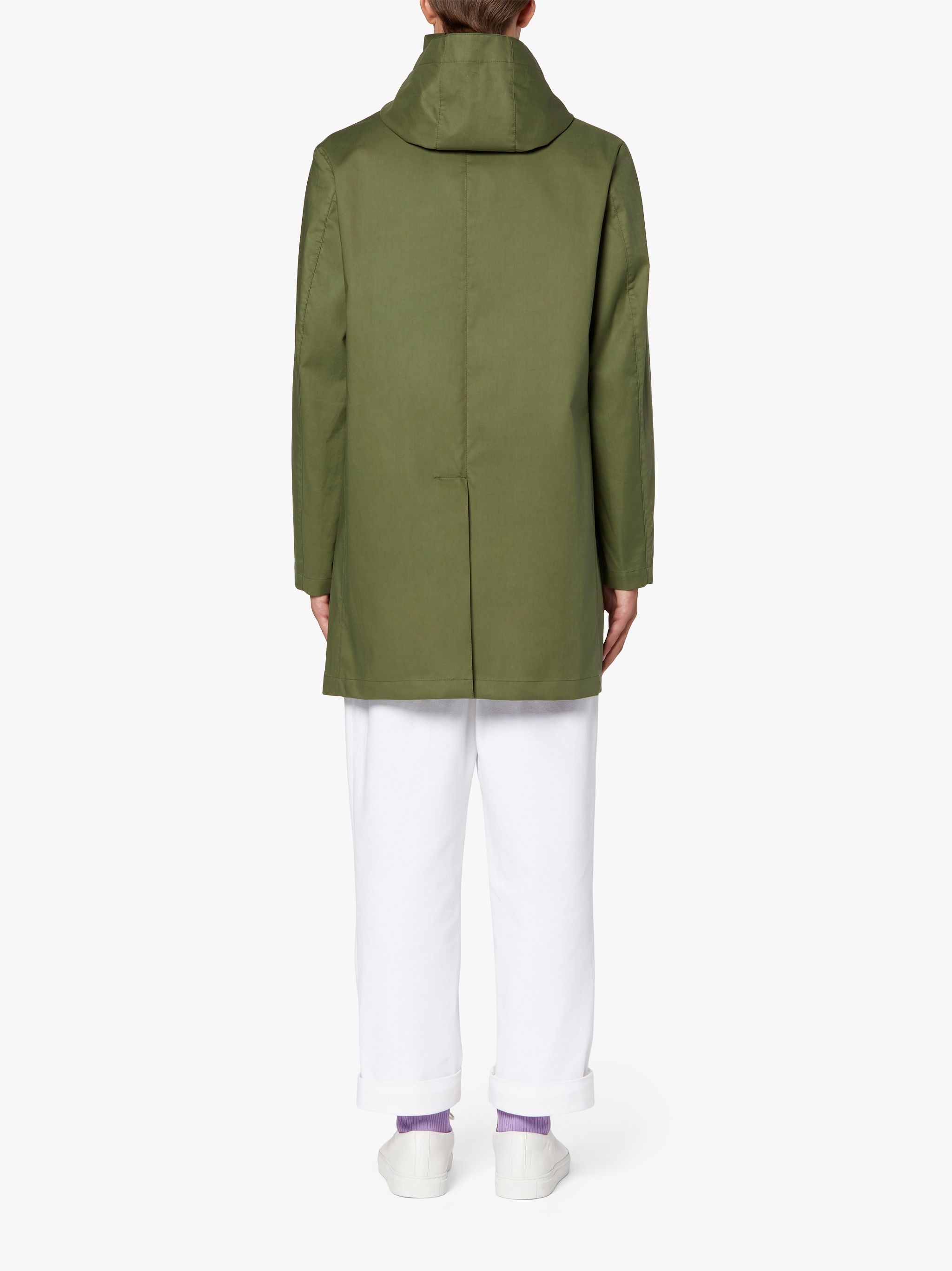 CHRYSTON SHORT GREEN RAINTEC COTTON HOODED COAT | GMC-112 - 3