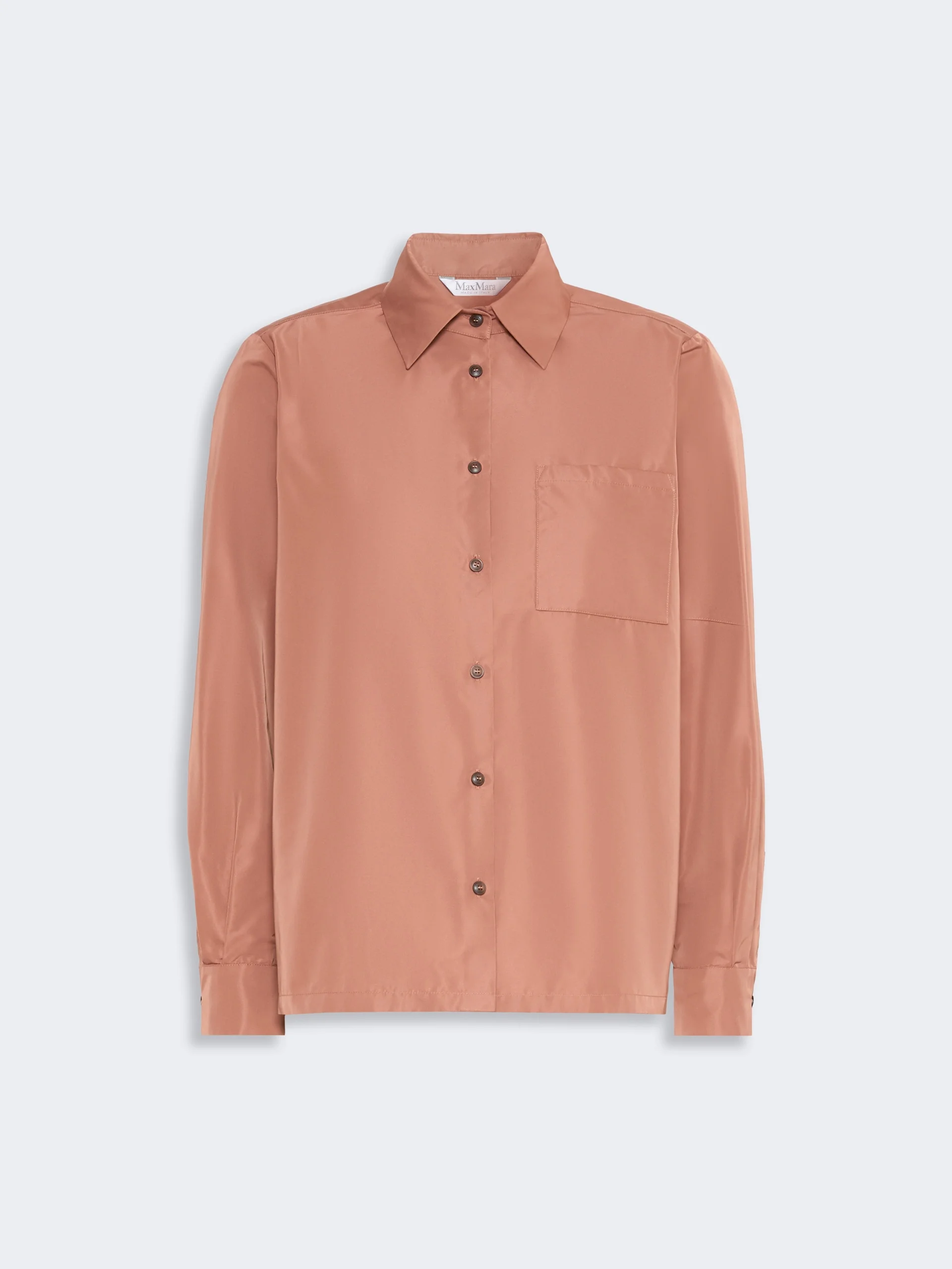 ENTRATA Silk-blend radzimir shirt - ANTIQUE ROSE - 1
