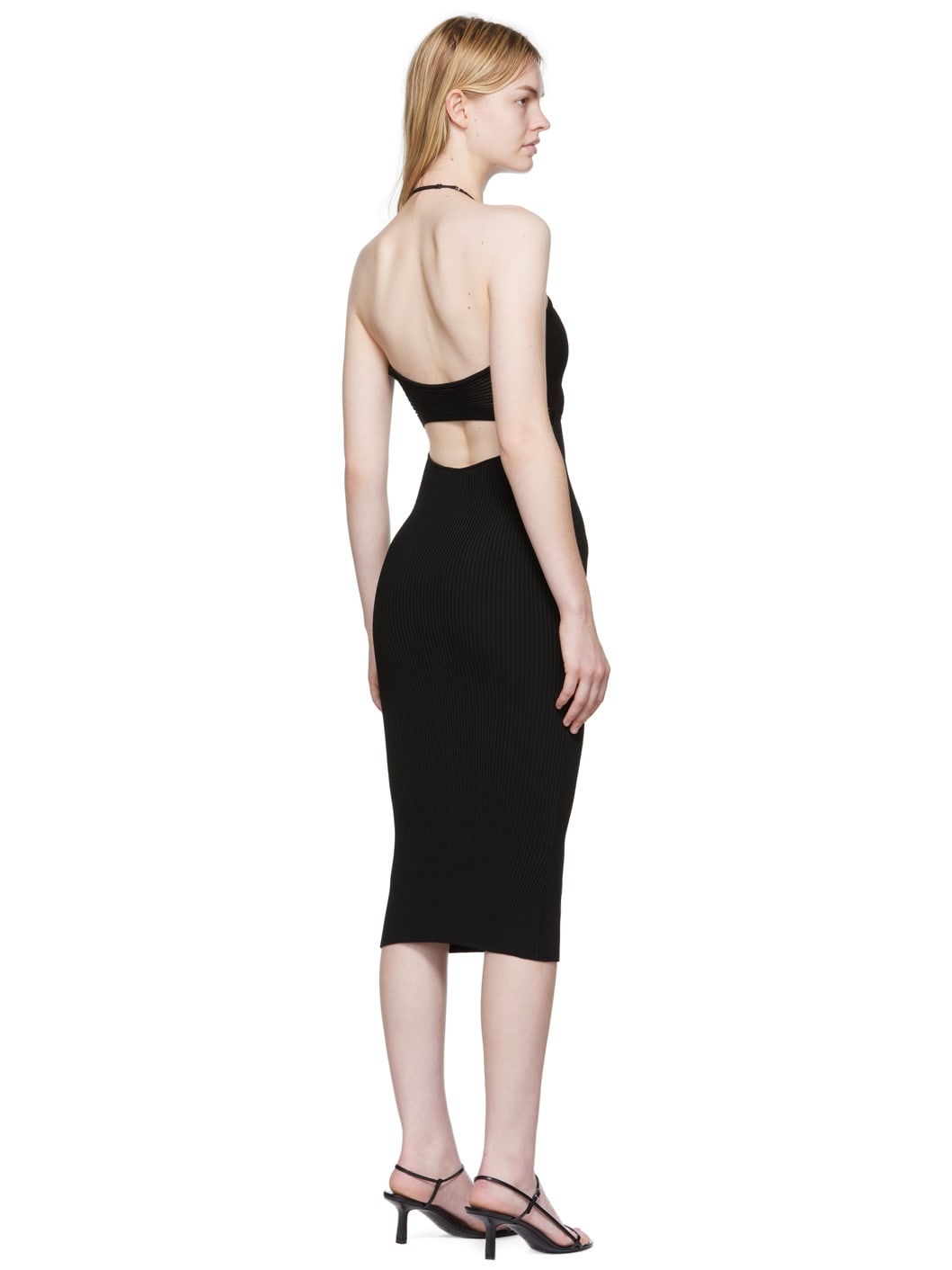 Black Cutout Midi Dress - 2